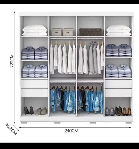 Vendo GUARDA ROUPA CASAL, 8 PORTAS, BRANCO, DIVIDO 12X NO CARTÃO 