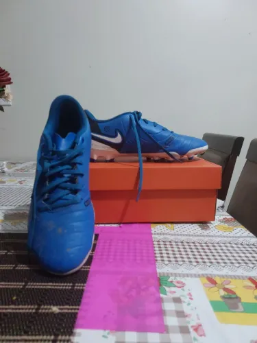 chuteira nike tiempo azul tamanho 42