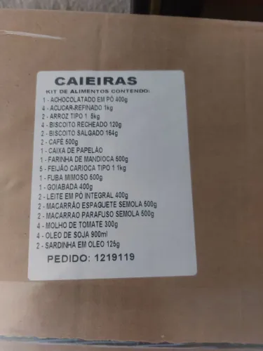 Vendo cestas básica da prefeitura de caieiras alimentos de qualidade retirar em caieiras 