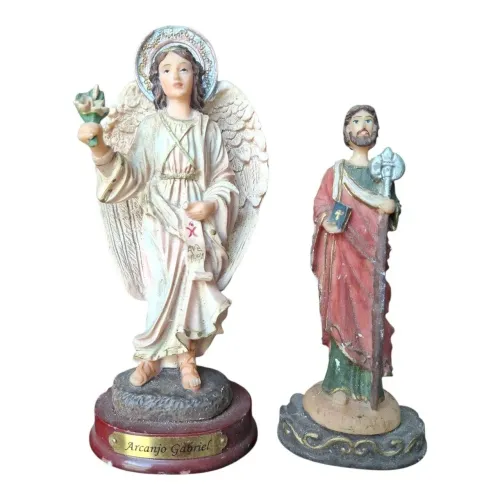 Antiga Estatueta Religiosa Em Resina Italiana. 