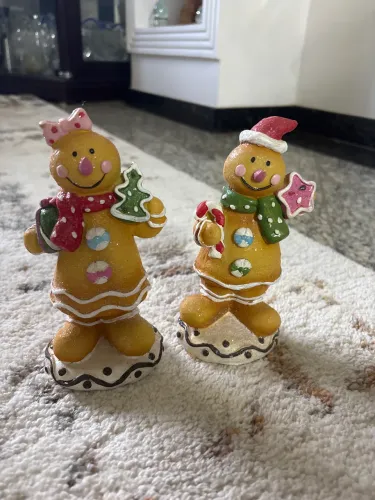 Bonecos decorativos Gingerbread Biscoito de Natal