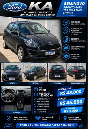 Ford KA 1.0 Se/se Plus Tivct Flex 5P 2020