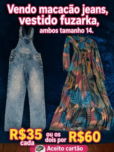 Roupa menina tamanho 14