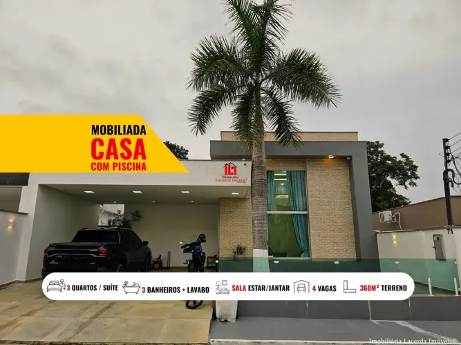 Bosque Tarumã, 360m² Terreno, 248m² Edificado, Piscina, MOBILIADA/SEMIMOBILIADA, NEGOCIE