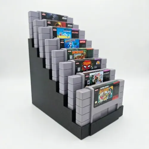 Suporte Expositor de Cartuchos Super Nintendo