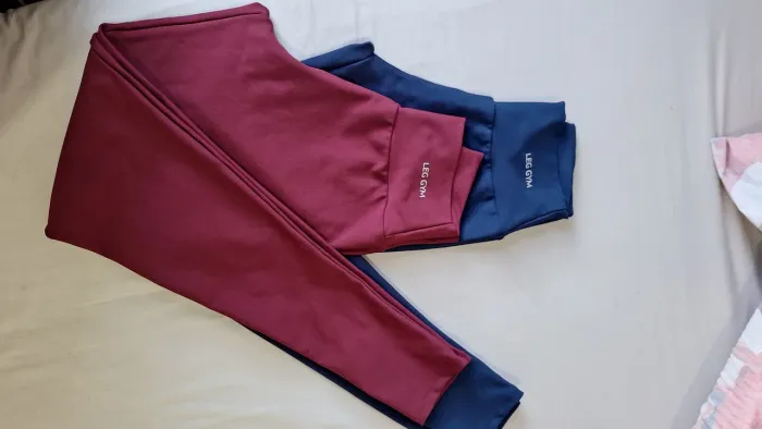 Kit 2 Leggings Leg Gym (Vinho e Azul Marinho) - Tam M (Veste P/M)