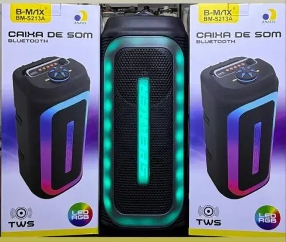 Caixa de Som Bluetooth com Botões de Ajuste