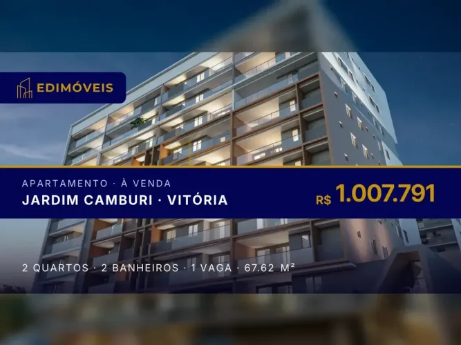 Jardim Camburi: Apartamento 2 quartos com suíte e lazer completo no RZ 25