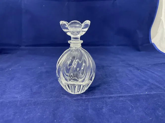 Antigo Frasco De Perfume Em Cristal Francês 