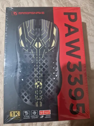Mouse Mambasnake M2 preto fibra de carbono