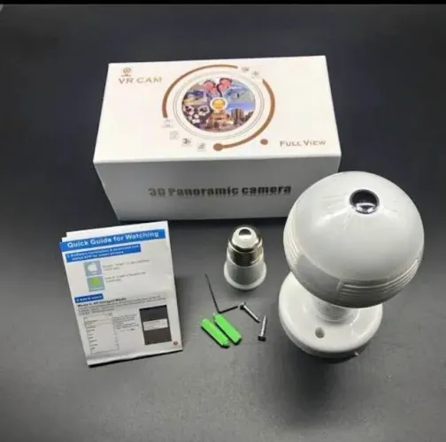 (Novas) Câmera de Segurança Lâmpada, visão 360 com audio