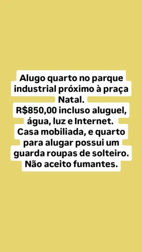 Quarto para alugar zona sul