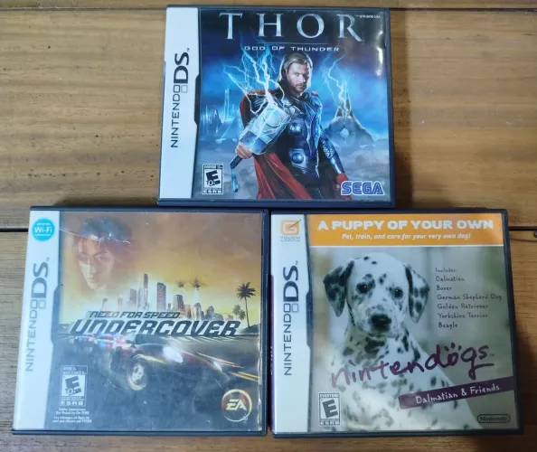 Lote de 3 games de Nintendo DS