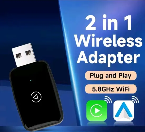 Adaptador CarPlay Wireless para Multimídia Android Auto Apple Car Play sem fio