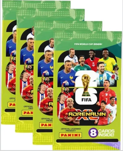 8 ENVELOPES CARTAS ADRENALYN XL COPA DO MUNDO 2026