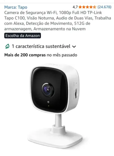 Câmera de segurança nunca utilizada (caixa lacrada)