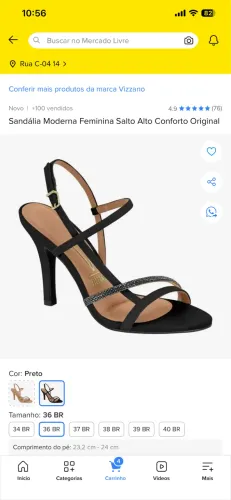 Vendo salto novo, nunca usado da vizzano, tamanho 36
