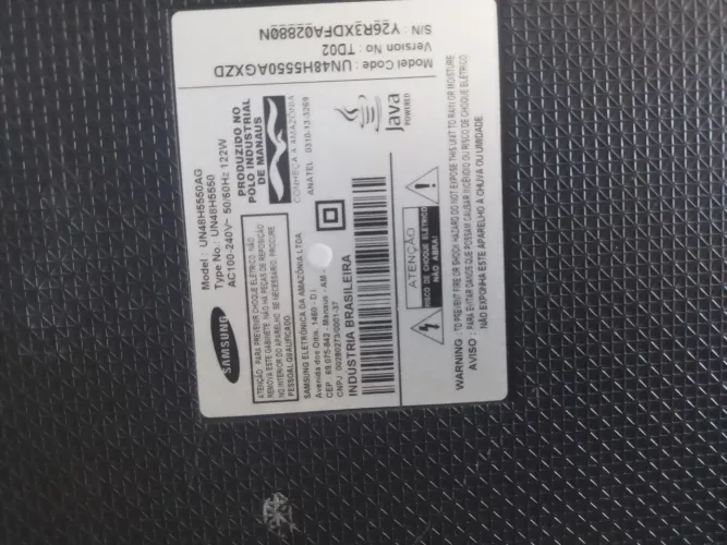 Tv Samsung 48'com defeito tela