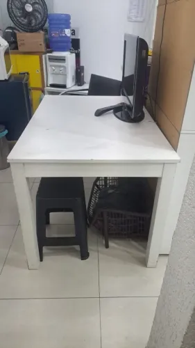 Mesa 4 lugares branca MDF