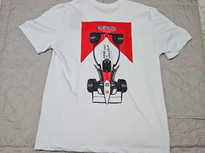 Camiseta formula 1 mclaren MP4/8 Ayrton Senna 1993 tamanho G