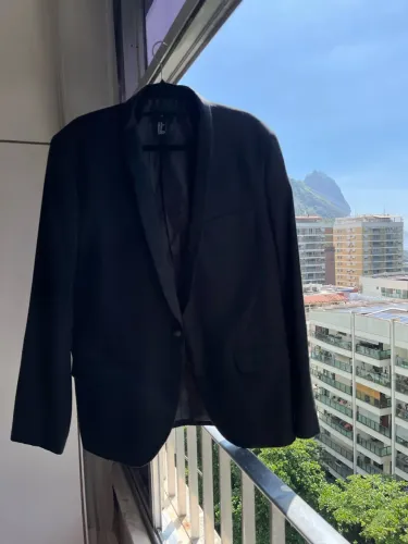 Blazer Masculino Preto Forever 21 - Tamanho GG