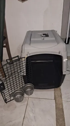 Caixas de transporte para cães e gatos padrão IATA. 