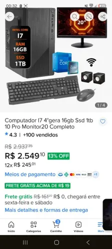 PC completo, com pouco uso.