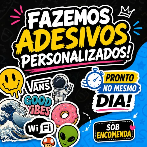 Adesivos Personalizados Sob Encomenda | Pronto no Mesmo Dia