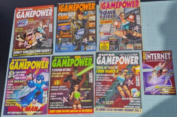 Lote Revistas Super GamePower - TOMB RAIDER COLLECTION-EDIÇÕES : 75-70-82-47-46-36