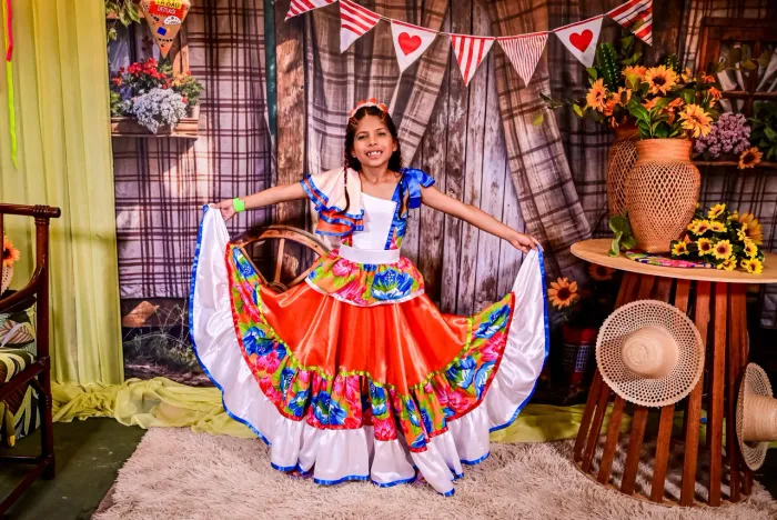 Roupa de festa junina infantil menina