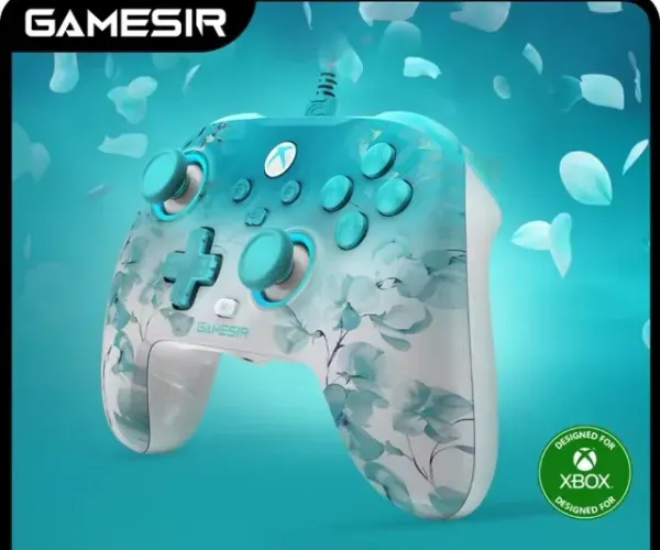 Controlador com cabo Gamesir T7 Pro Floral para Xbox