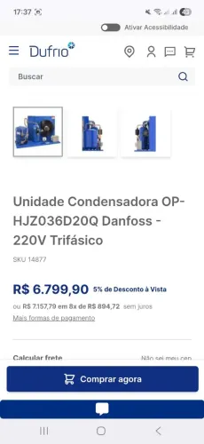 Compressor de câmara fria 