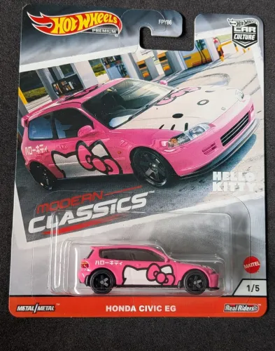Hot Wheels Premium Honda Civic EG - Hello Kitty