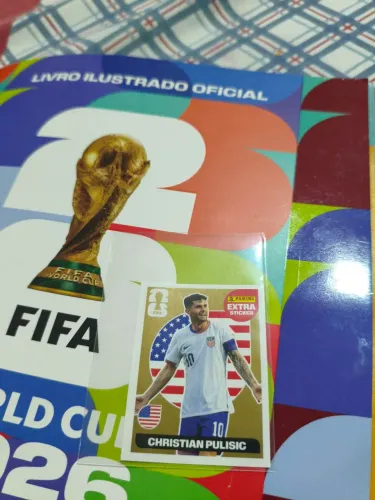 Figurinha da copa 2026 (Legend Gold Cristian Pulisic)