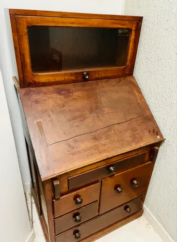 Armário Escrivaninha Cristaleira Vintage Década de 50
