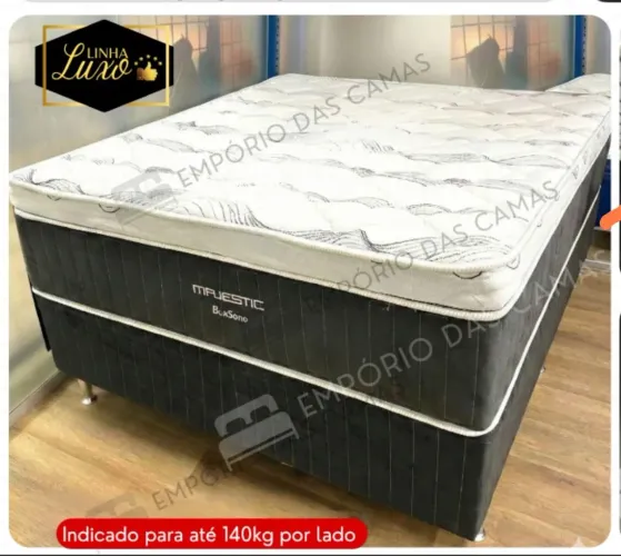Cama Queen size Majestic viscogel D33 Bonsono base e colchão 