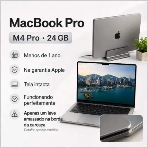 MacBook Pro M4 Pro 24GB Bateria 100% Garantia Apple