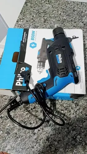 Furadeira Philco Mandril 13mm 850W Função impacto e Reversão - Entrega gratis