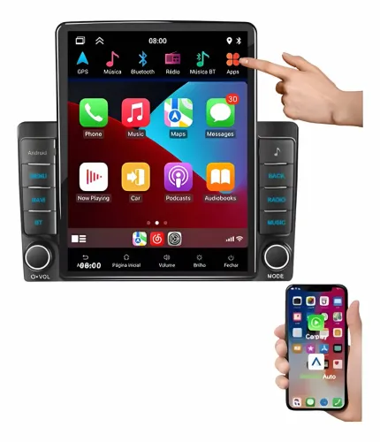 Central Multimidia Tesla 9,7 2gb 32gb Carplay Android Auto