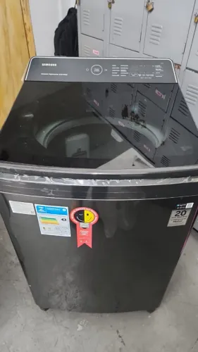 Lavadora de roupas Samsung top load (abertura superior) 17kg cor preta