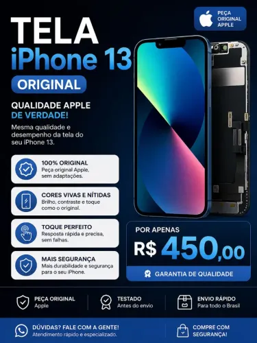 Tela do iPhone 13 original 