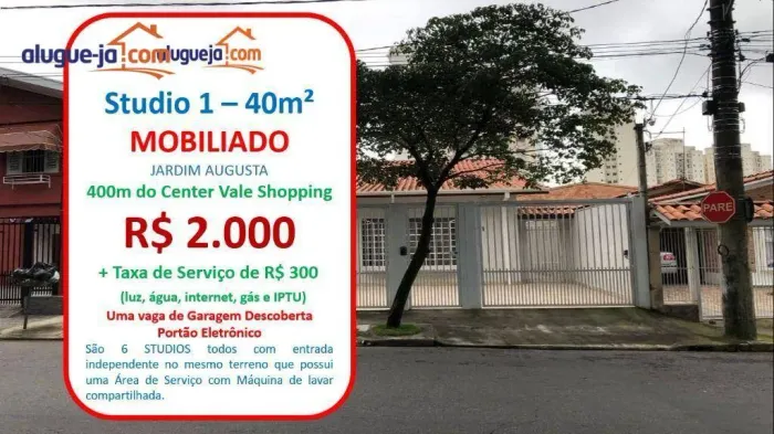 Kitnet com 1 dormitório para alugar, 40 m² por R$ 2.300/mês - Jardim Augusta - São José do