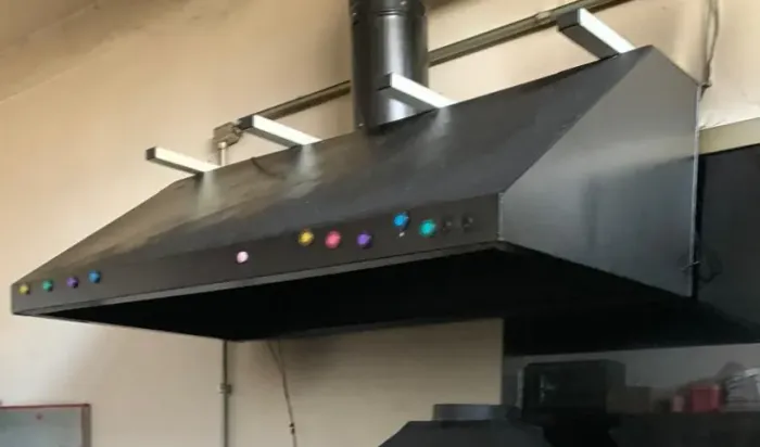 Coifa para cozinha industrial com ventilador