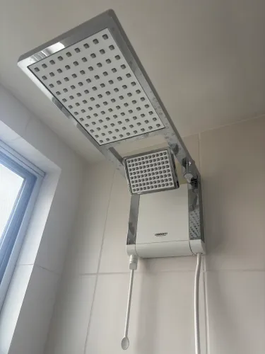 chuveiro acqua duo ultra branco e cromado 220 w, lorenzetti usado 