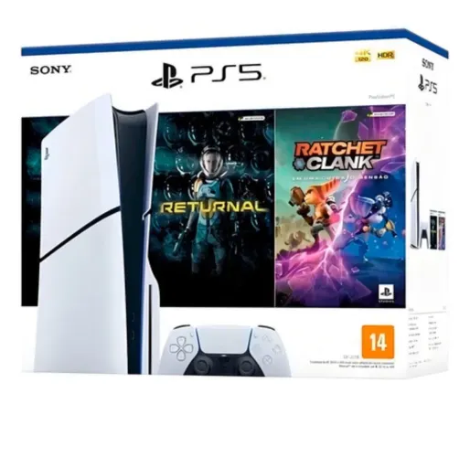 PlayStation 5 Mídia Física, SSD 1TB Com 2 Jogos + Manete (NOVO LACRADO)
