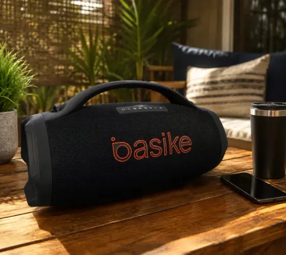 Caixa de Som Bluetooth Basike Boombox 350W RMS Bass Boost RGB 48000mAh IPX6