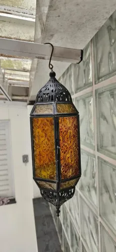 Luminária Marroquina em Vitral
