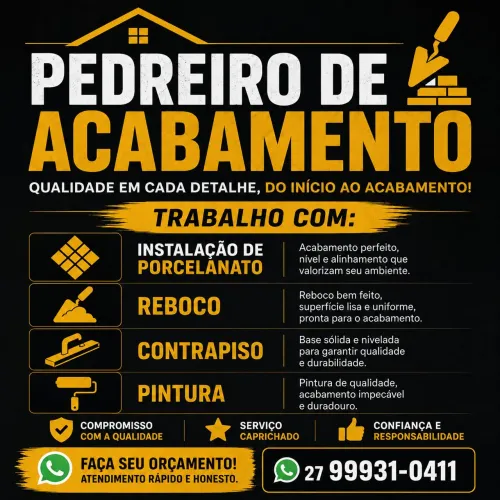Pedreiro de acabamento 
