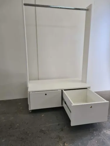 ARARA EM MDF BRANCO 2 GAVETAS (NOVA/FABRICAÇÃO PRÓPRIA)