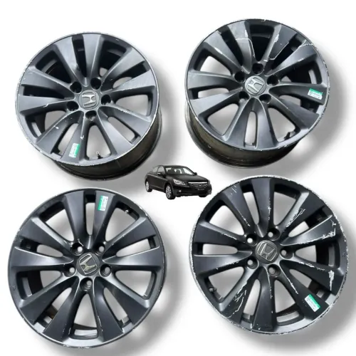 Jogo Roda Aro 17 5x114,3 Honda Accord 3.5 2011 2010 - Preto